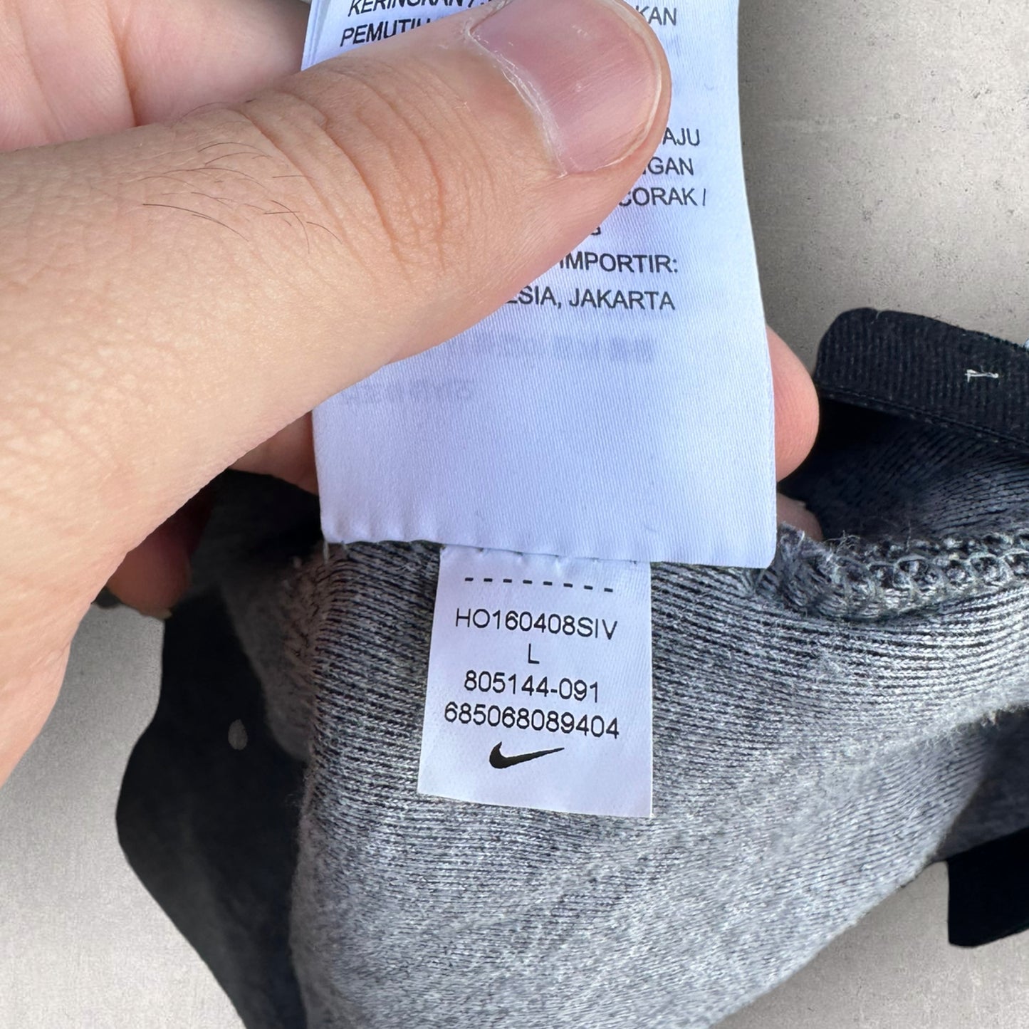 NIKE GREY TECH FLEECE HOODED JUMPER