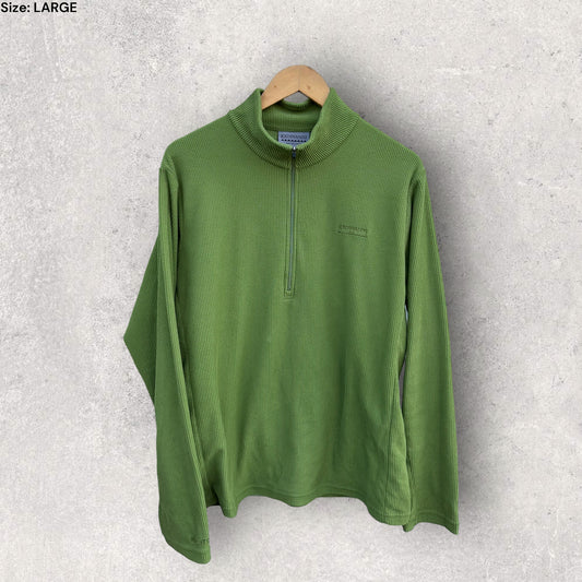 KATHMANDU OLIVE GREEN HALF ZIP SHIRT