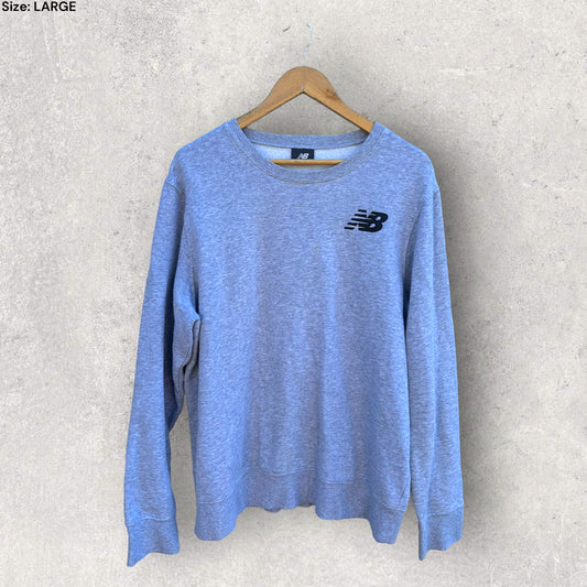 NEW BALANCE GREY CREW NECK JUMPER