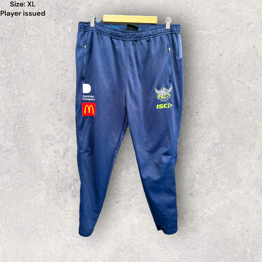 CANBERRA RAIDERS PLAYER ISSUED TRACK PANTS