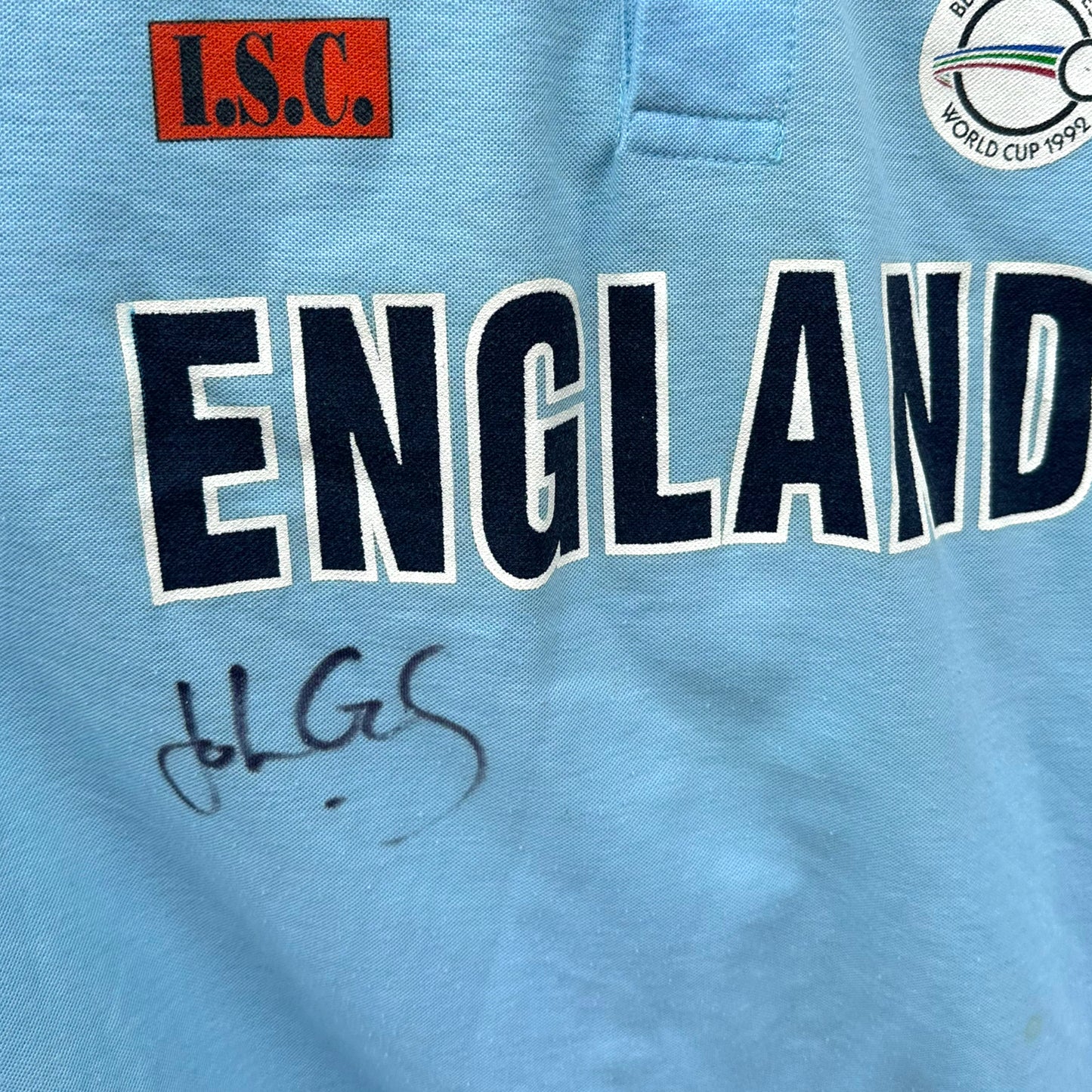 ENGLAND 1992 CRICKET WORLD CUP COTTON JERSEY SIGNED BY JOHN CRAWLEY