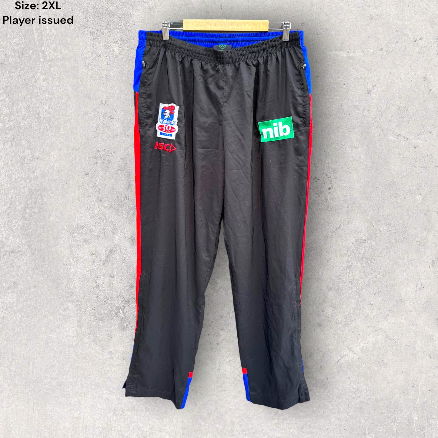 NEWCASTLE KNIGHTS  2017 PLAYER ISSUED TRACK PANTS