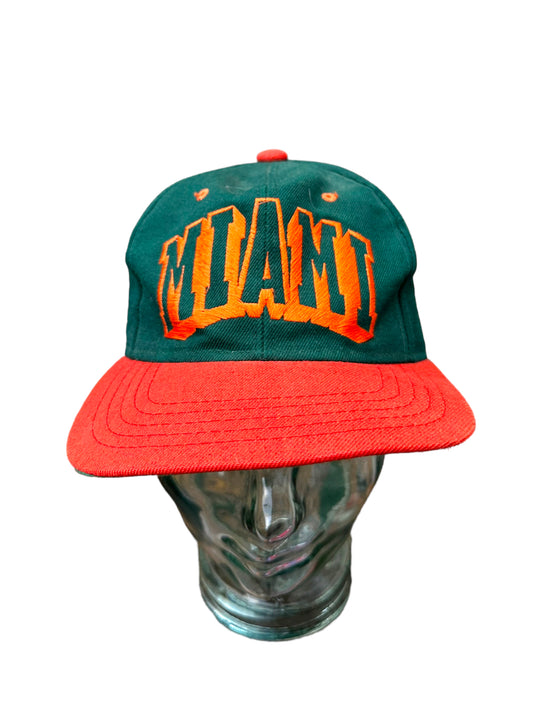 MIAMI HURRICANES UNIVERSITY VINTAGE TWO TONE HAT