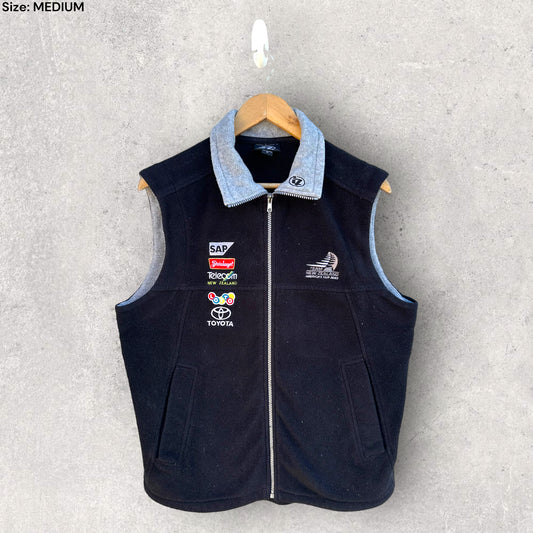 TEAM NEW ZEALAND AMERICAS CUP 2003 VINTAGE FLEECE SLEEVELESS VEST