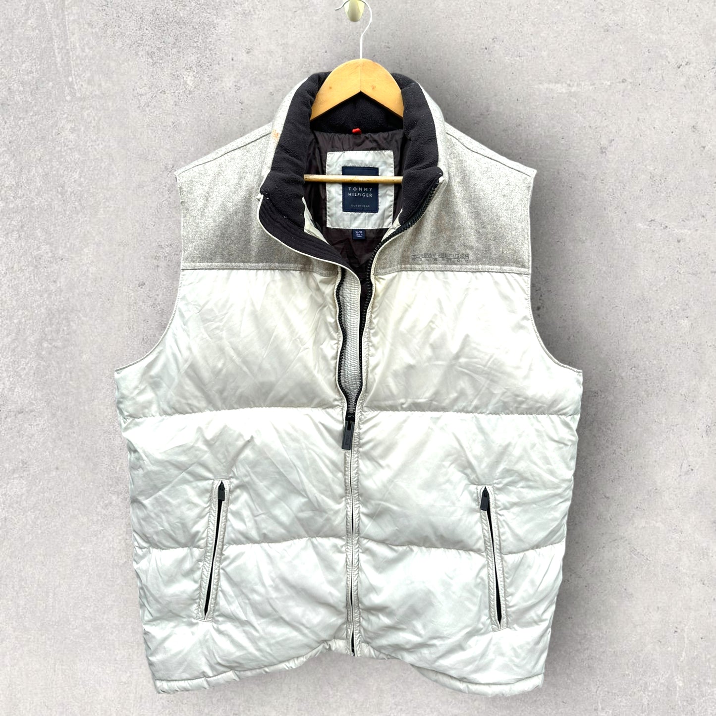 TOMMY HILFIGER COLDSTOP WHITE PUFFER VEST