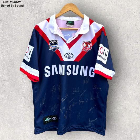 SYDNEY ROOSTERS 2009 HOME JERSEY SIGNED BY SQUAD