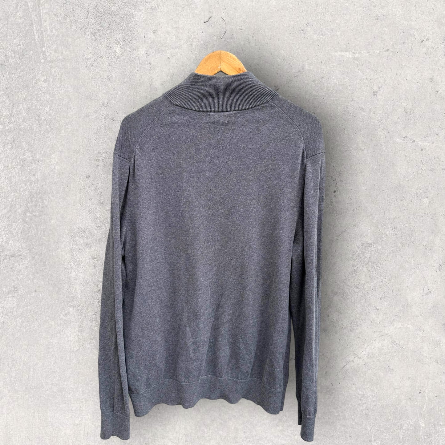 NAUTICA HALF ZIP GREY COTTON SHIRT