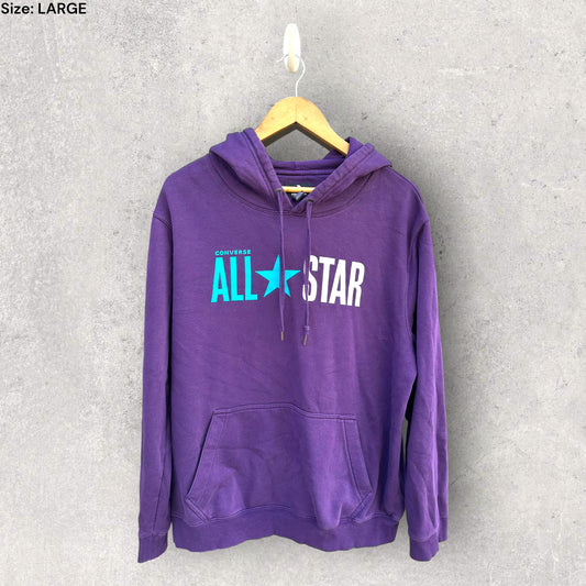 CONVERSE ALL STAR PURPLE HOODED JUMPER