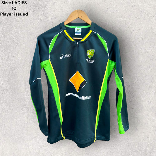 AUSTRALIAN CRICKET TEAM PLAYER ISSUED FEMALE HALF ZIP JUMPER