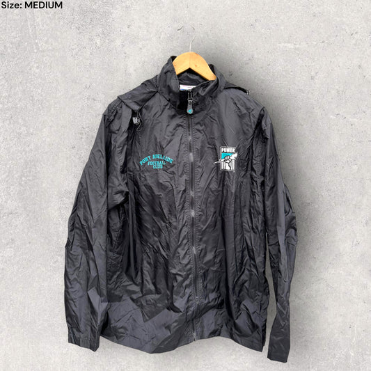 PORT ADELAIDE POWER WINDBREAKER HOODED JACKET