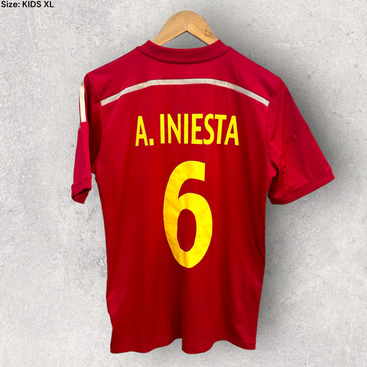 INIESTA SPAIN 2010 HOME JERSEY