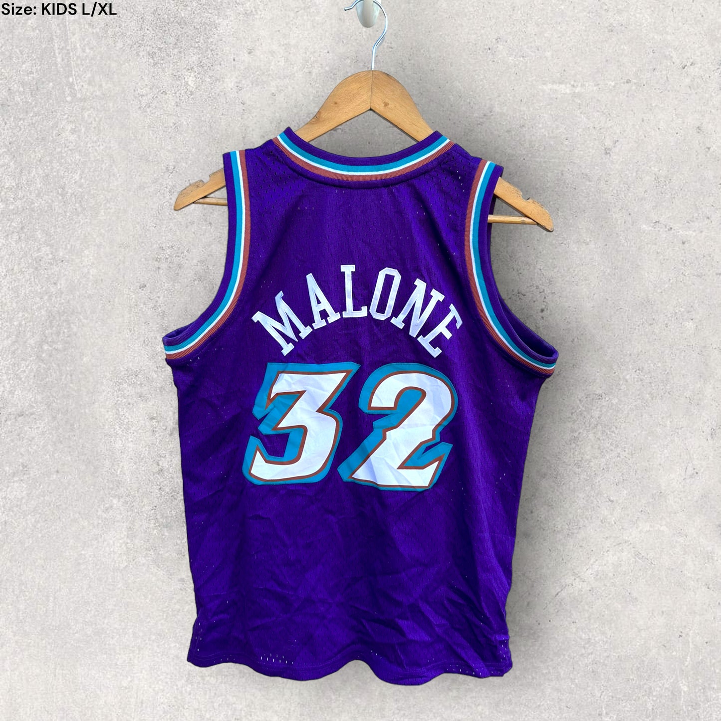 KARL MALONE UTAH JAZZ MITCHELL & NESS KIDS JERSEY