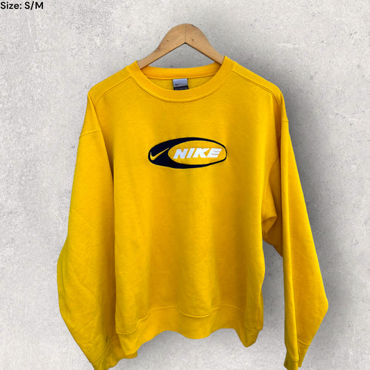 NIKE VINTAGE YELLOW PULLOVER CREW NECK JUMPER