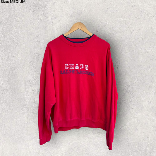 CHAPS X RALPH LAUREN RED PULLOVER JUMPER