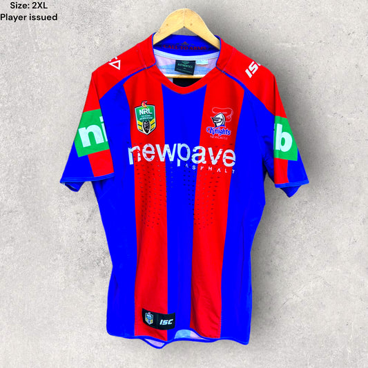 NEWCASTLE KNIGHTS 2015 HOME JERSEY PLAYER ISSUED