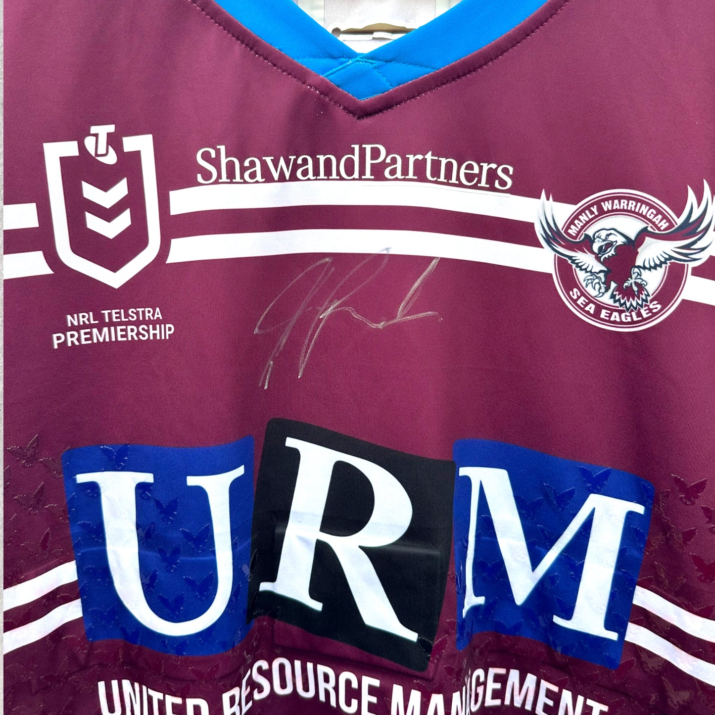 TANIELA PASEKA MANLY SEA EAGLES 2022 COMMUNITY MATCH WORN + SIGNED JERSEY