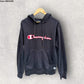 CHAMPION BLACK HOODED JUMPER