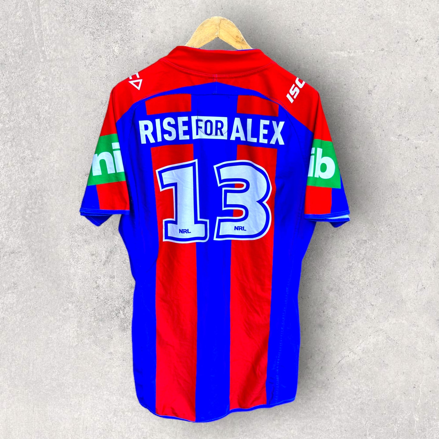 NEWCASTLE KNIGHTS 2015 HOME JERSEY PLAYER ISSUED
