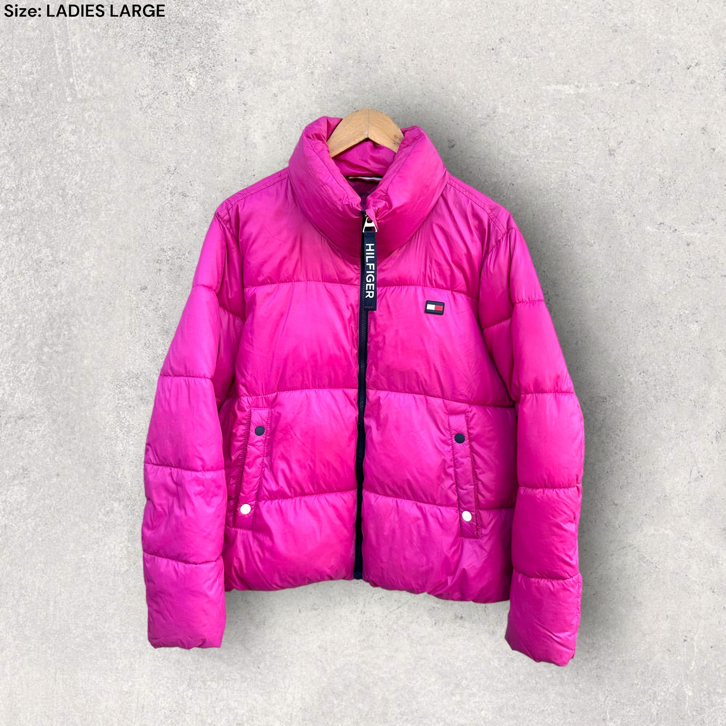 TOMMY HILFIGER HOT PINK PUFFER JACKET