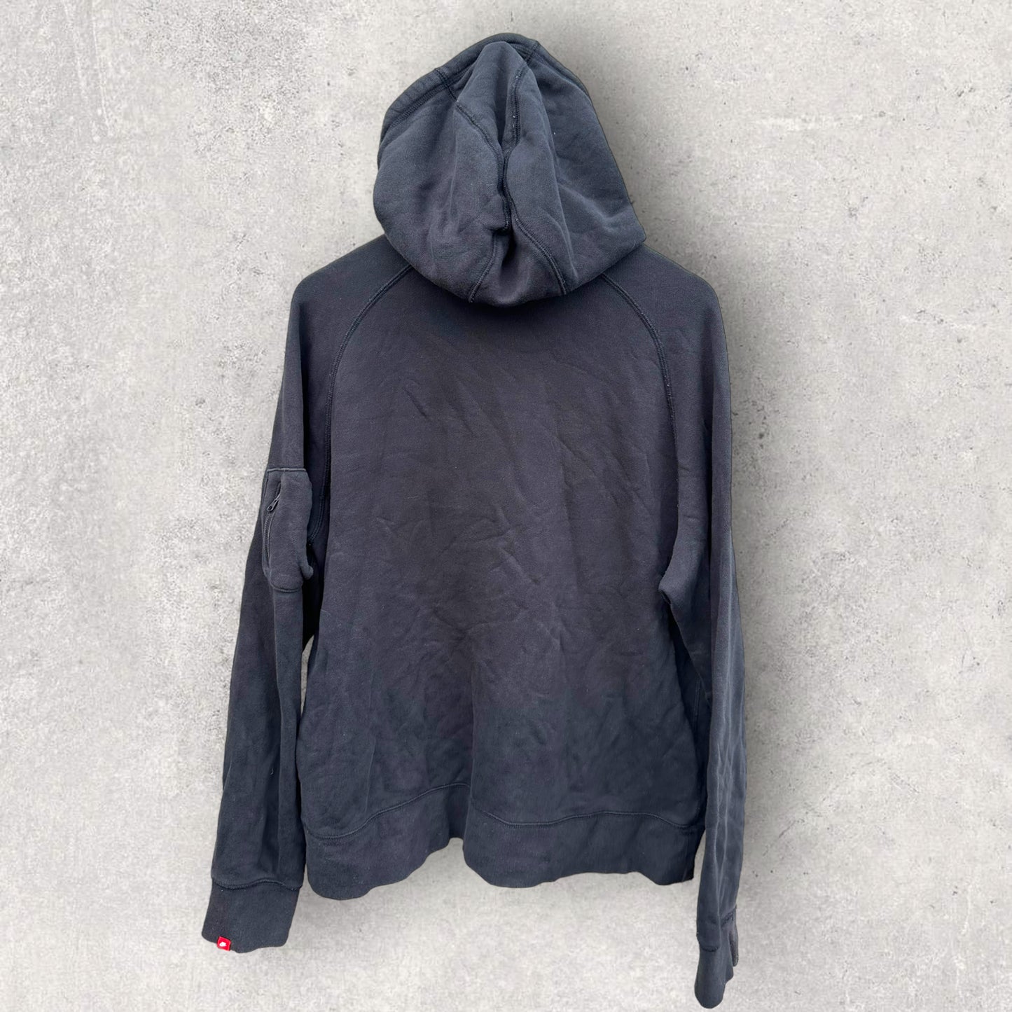 NIKE BLACK FULL ZIP HOODED JUMPER