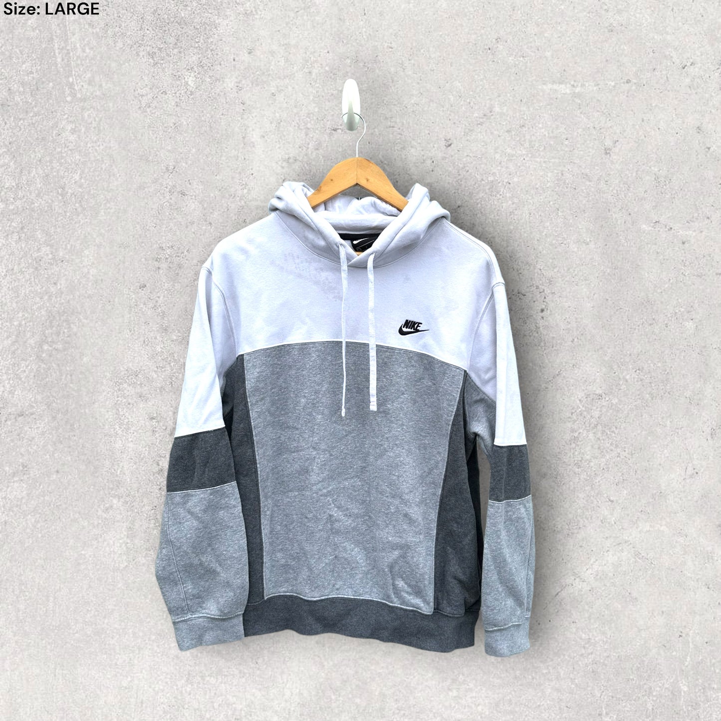 NIKE WHITE/GREY HOODIE