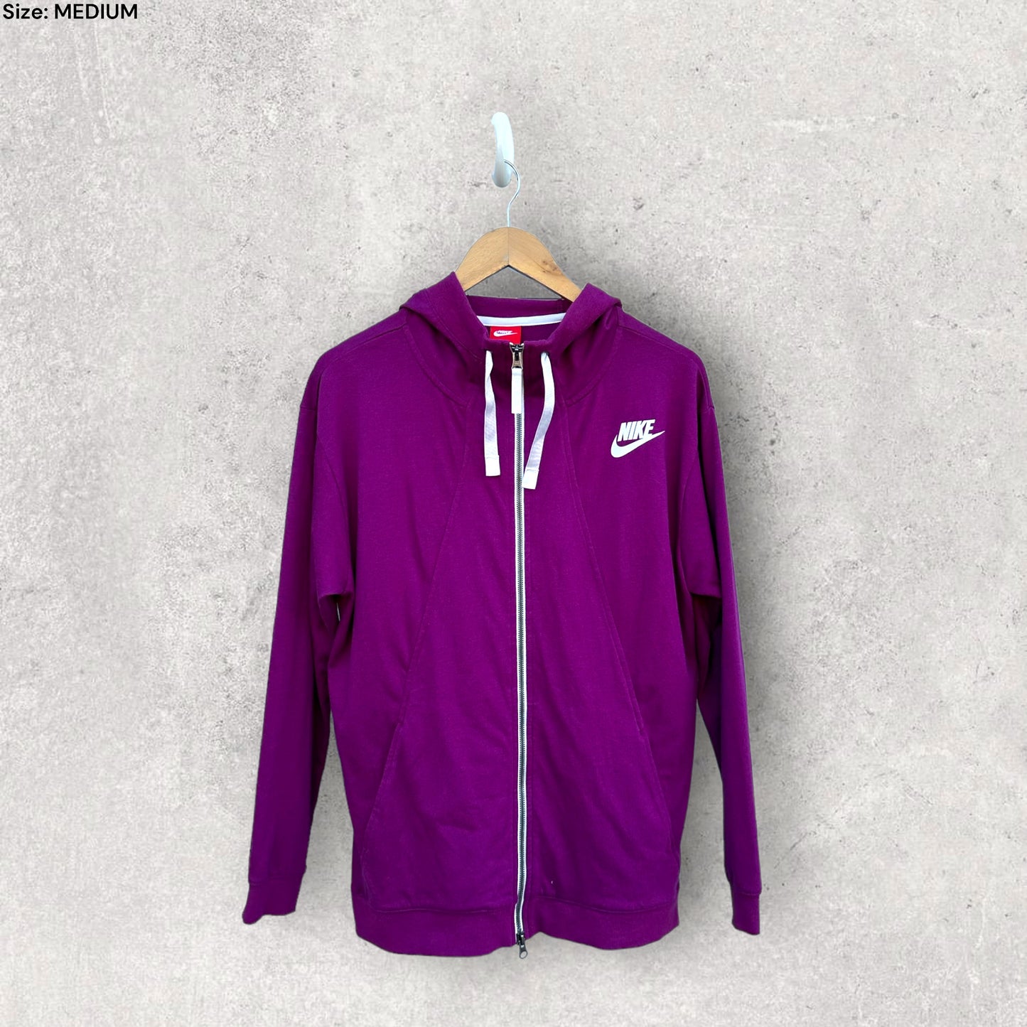 NIKE FULL ZIP PURPLE HOODIE