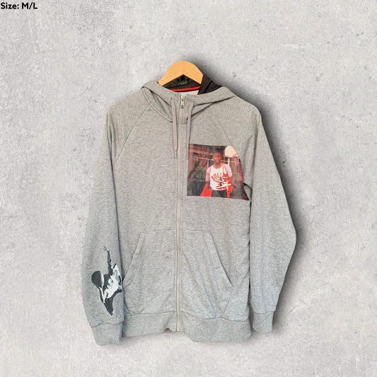 JORDAN JUMP MAN GREY HOODIE