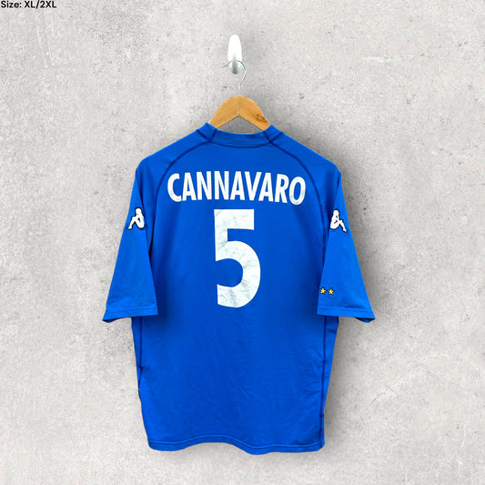 FABIO CANNAVARO 2000 ITALY HOME JERSEY
