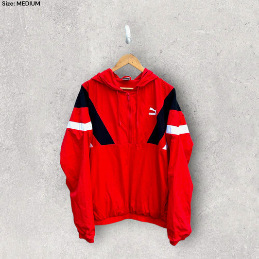 PUMA HALF ZIP HOODED JACKET