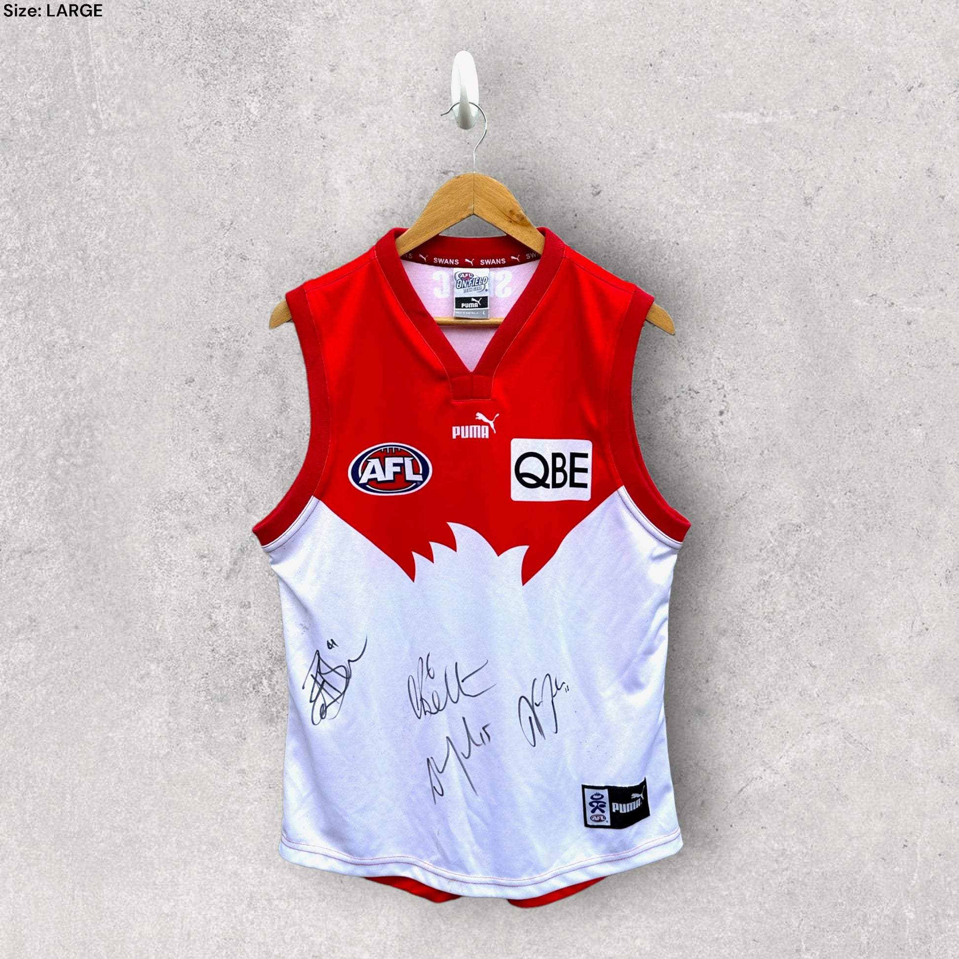 SYDNEY SWANS SIGNED JERSEY – THRILLOFTHETHRIFT