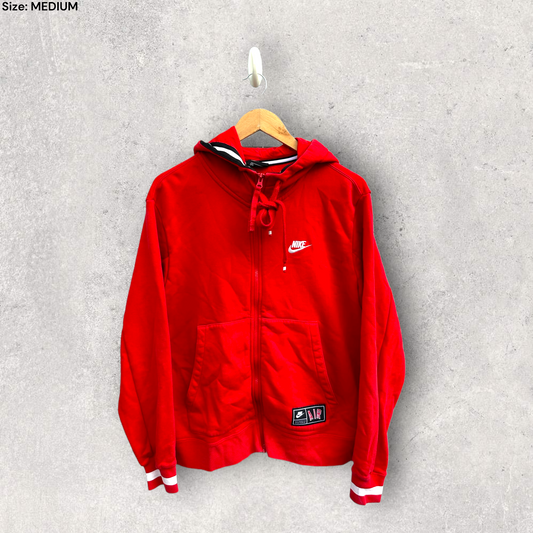 NIKE AIR RED HOODED JUMPER