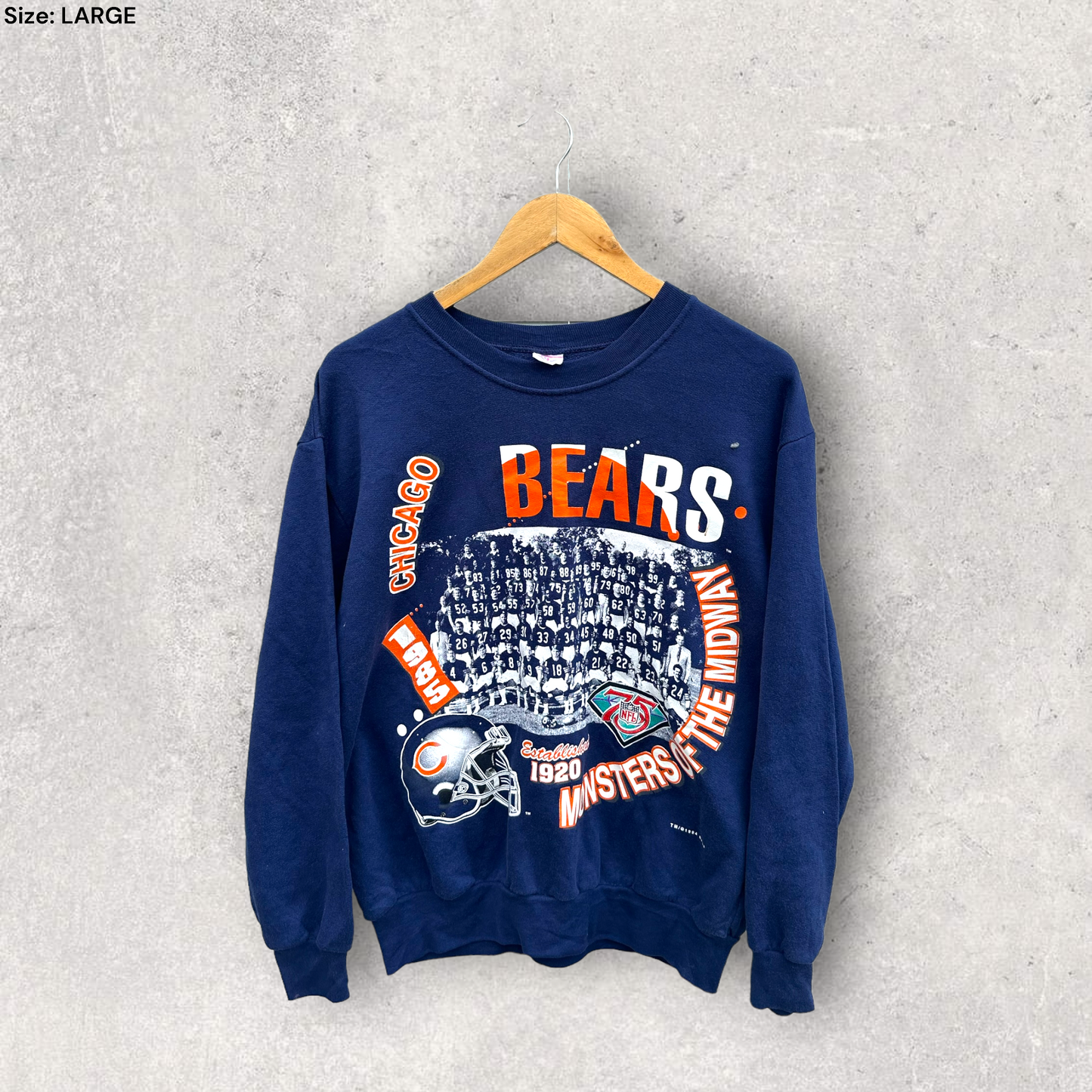 CHICAGO BEARS 1994 VINTAGE SWEATER