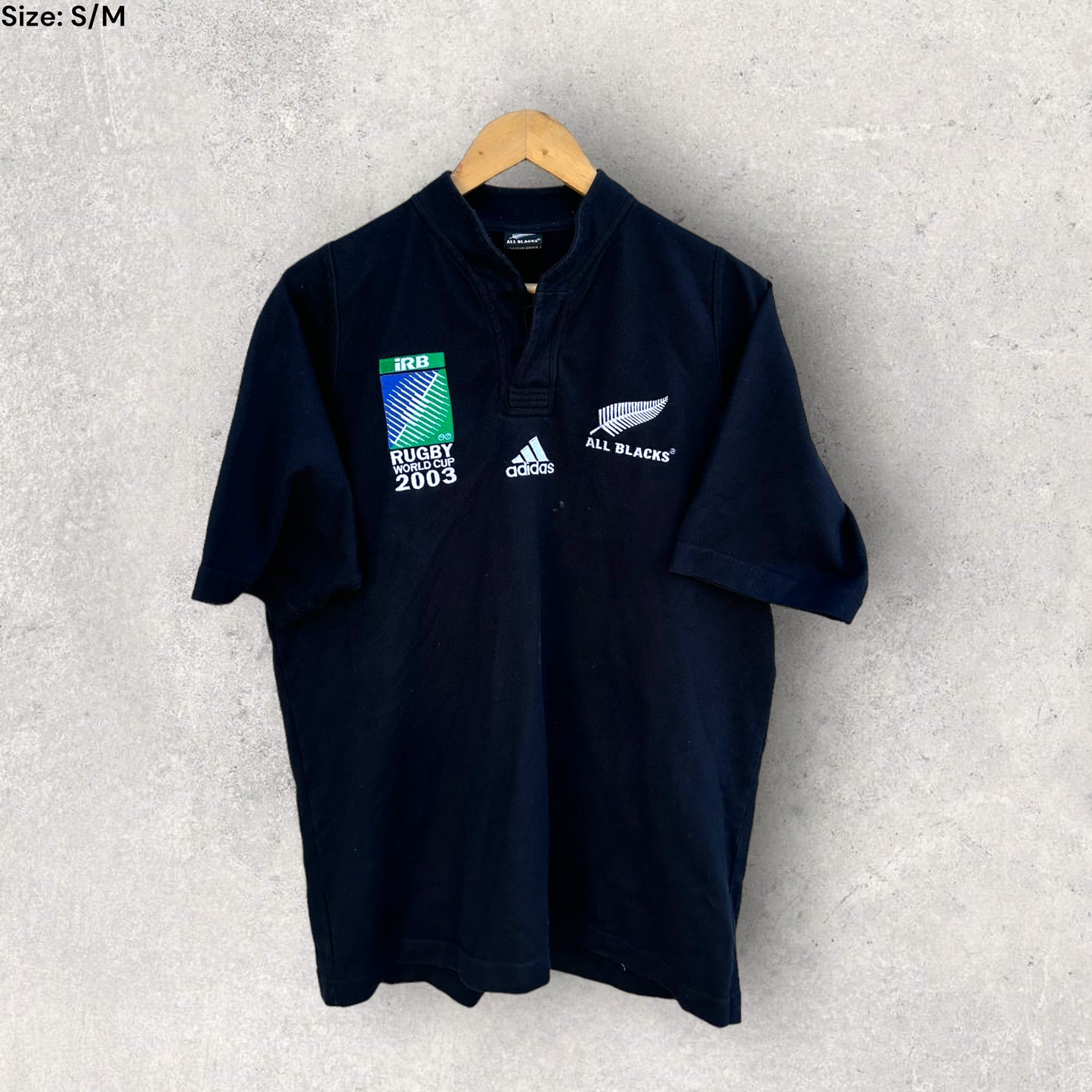 NEW ZEALAND ALL BLACKS 2003 RUGBY WORLD CUP JERSEY